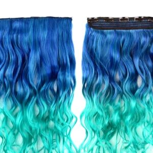 Blue ombré clip ins